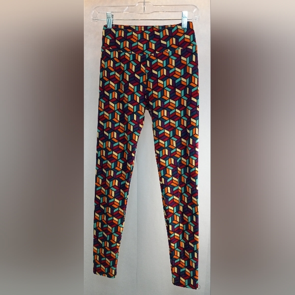 One Size LuLaRoe OS Leggings Geometric Colorful Buttery Soft - Picture 3 of 7